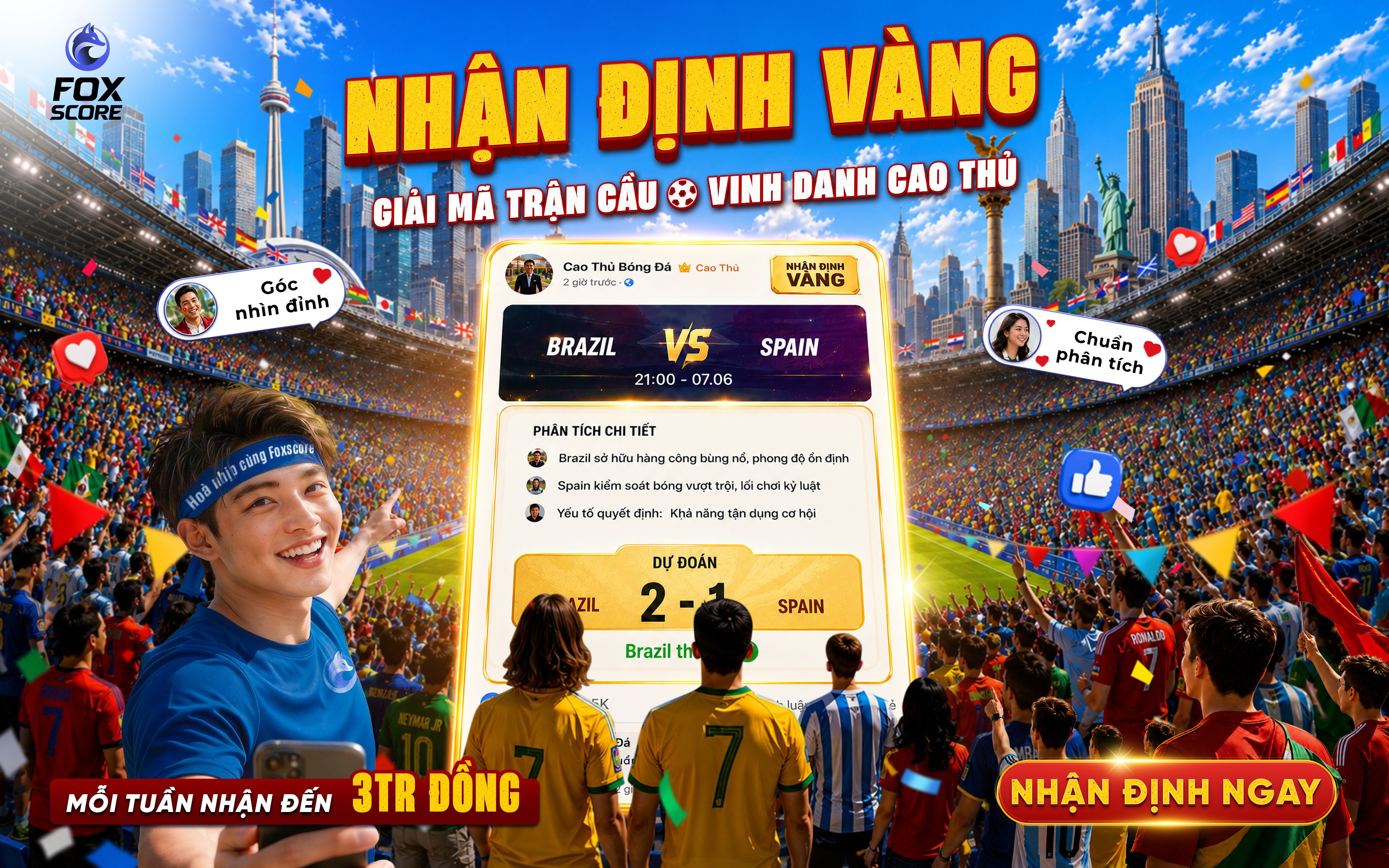 Banner Nhận định vàng của Foxscore